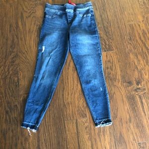 Spanx jeggings skinny jeans distressed size large